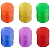 NUOBESTY 300 Piezas Fichas de Conteo de Bingo Marcadores de Plástico Transparente Pequeños Discos de Conteo de Plástico…